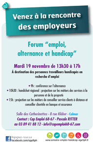 Voir le flyer Semaine pour l'emploi des personnes handicap�s novembre 2013 (SEPH)